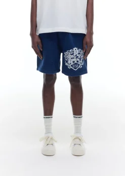 Cole Buxton DISTRESSED COLLEGIATE CREST SHORTS| Shorts