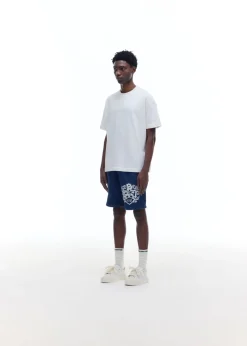 Cole Buxton DISTRESSED COLLEGIATE CREST SHORTS| Shorts