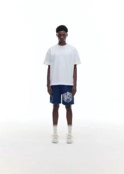 Cole Buxton DISTRESSED COLLEGIATE CREST SHORTS| Shorts