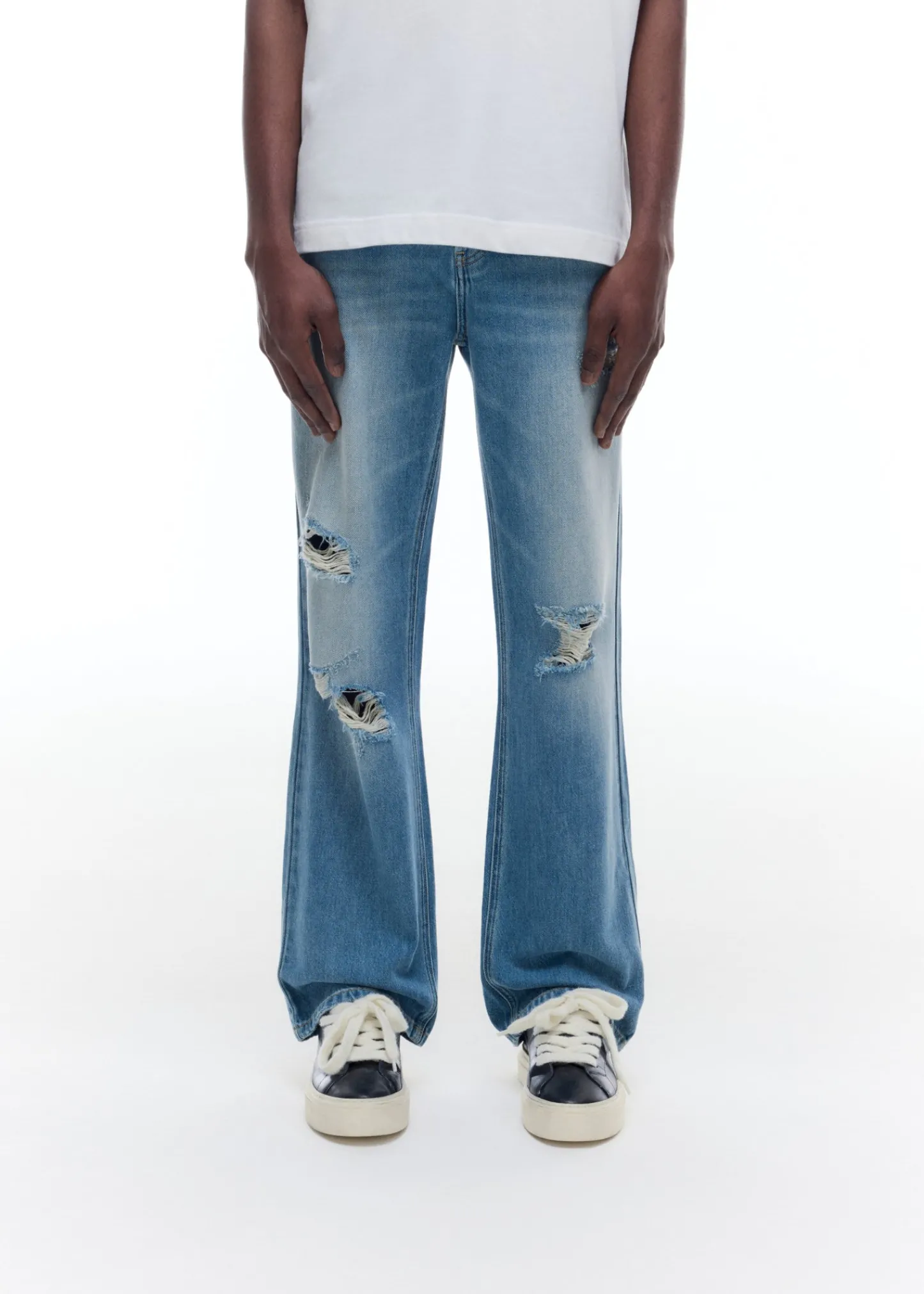 Cole Buxton DISTRESSED FRONT JEANS| Denim