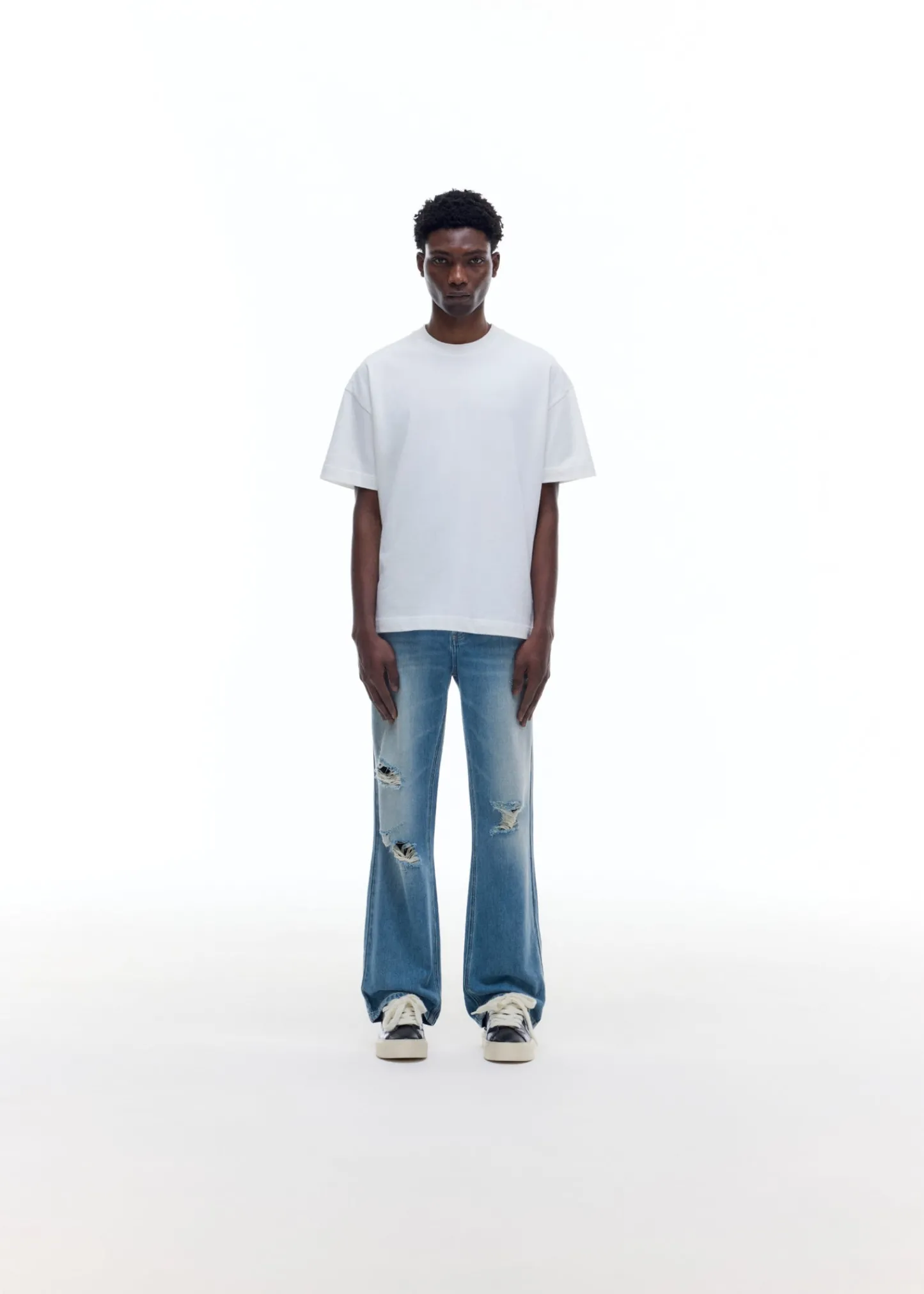 Cole Buxton DISTRESSED FRONT JEANS| Denim