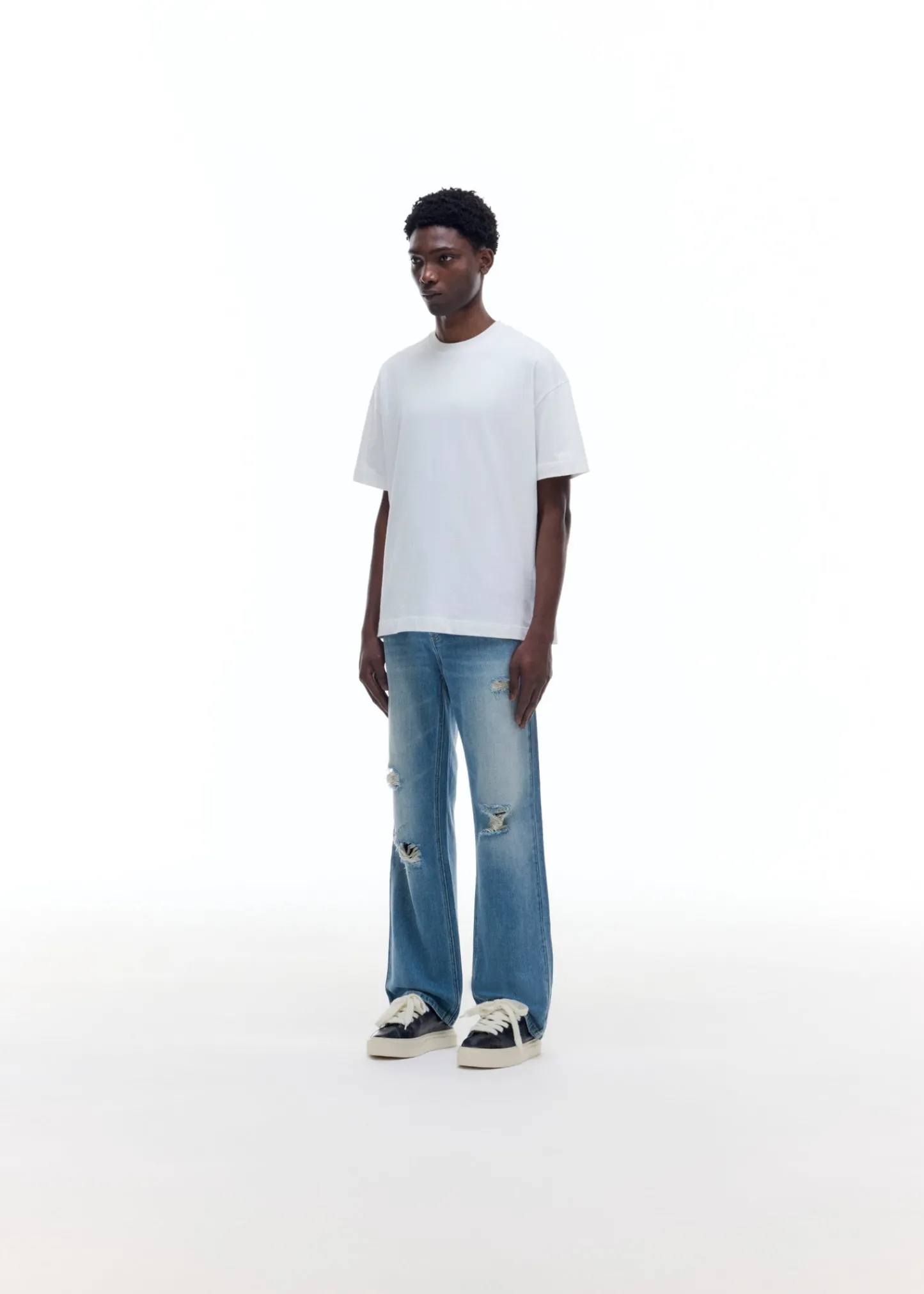 Cole Buxton DISTRESSED FRONT JEANS| Denim