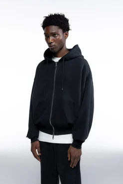 Cole Buxton DISTRESSED ZIPPED HOODIE| Hoodies