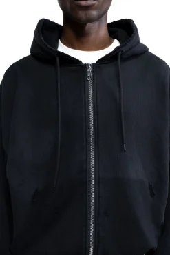 Cole Buxton DISTRESSED ZIPPED HOODIE| Hoodies