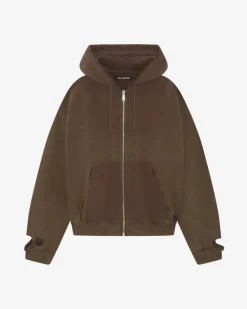 Cole Buxton DISTRESSED ZIPPED HOODIE| Hoodies