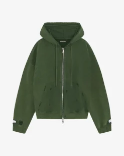 Cole Buxton DISTRESSED ZIPPED HOODIE| Hoodies