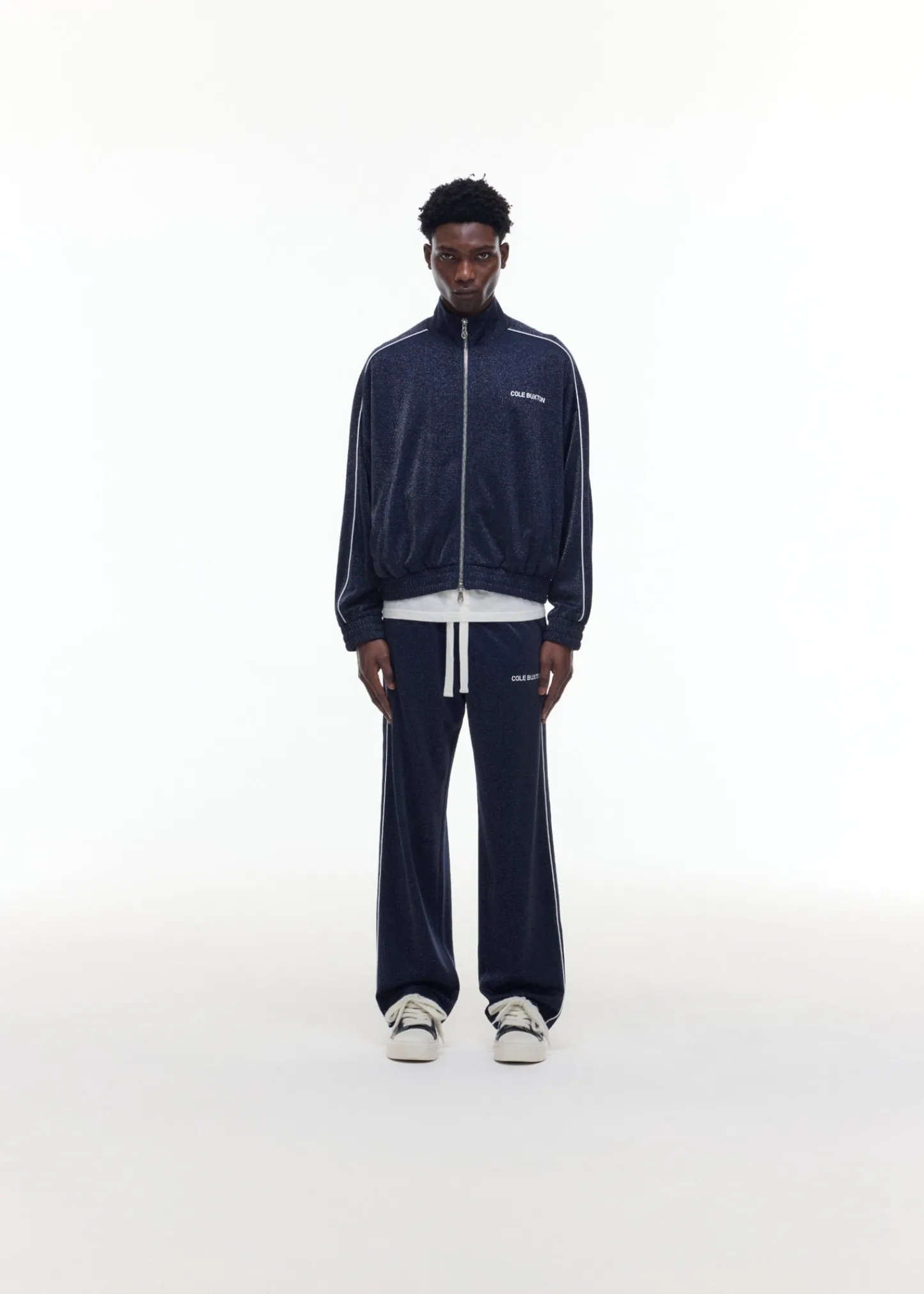 Cole Buxton GLITTER PIPED TRACK JACKET| Outerwear