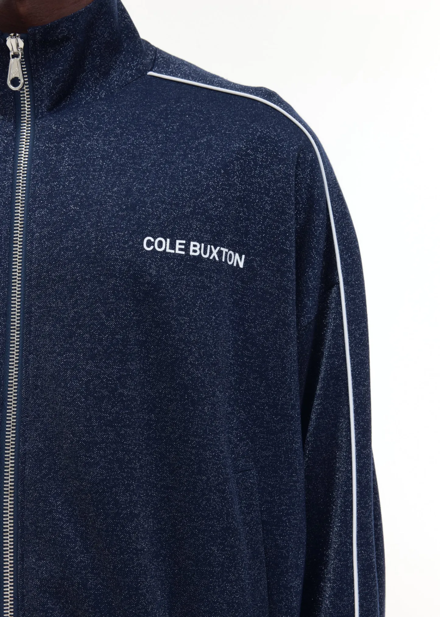 Cole Buxton GLITTER PIPED TRACK JACKET| Outerwear