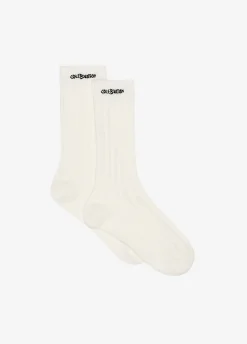 Cole Buxton HAND EMBROIDERY SOCK - TWIN PACK| Accessories