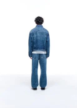 Cole Buxton LEOPARD PRINT DENIM JACKET| Outerwear|Denim