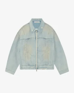 Cole Buxton LIGHT WASH DENIM TRUCKER JACKET| Outerwear|Denim
