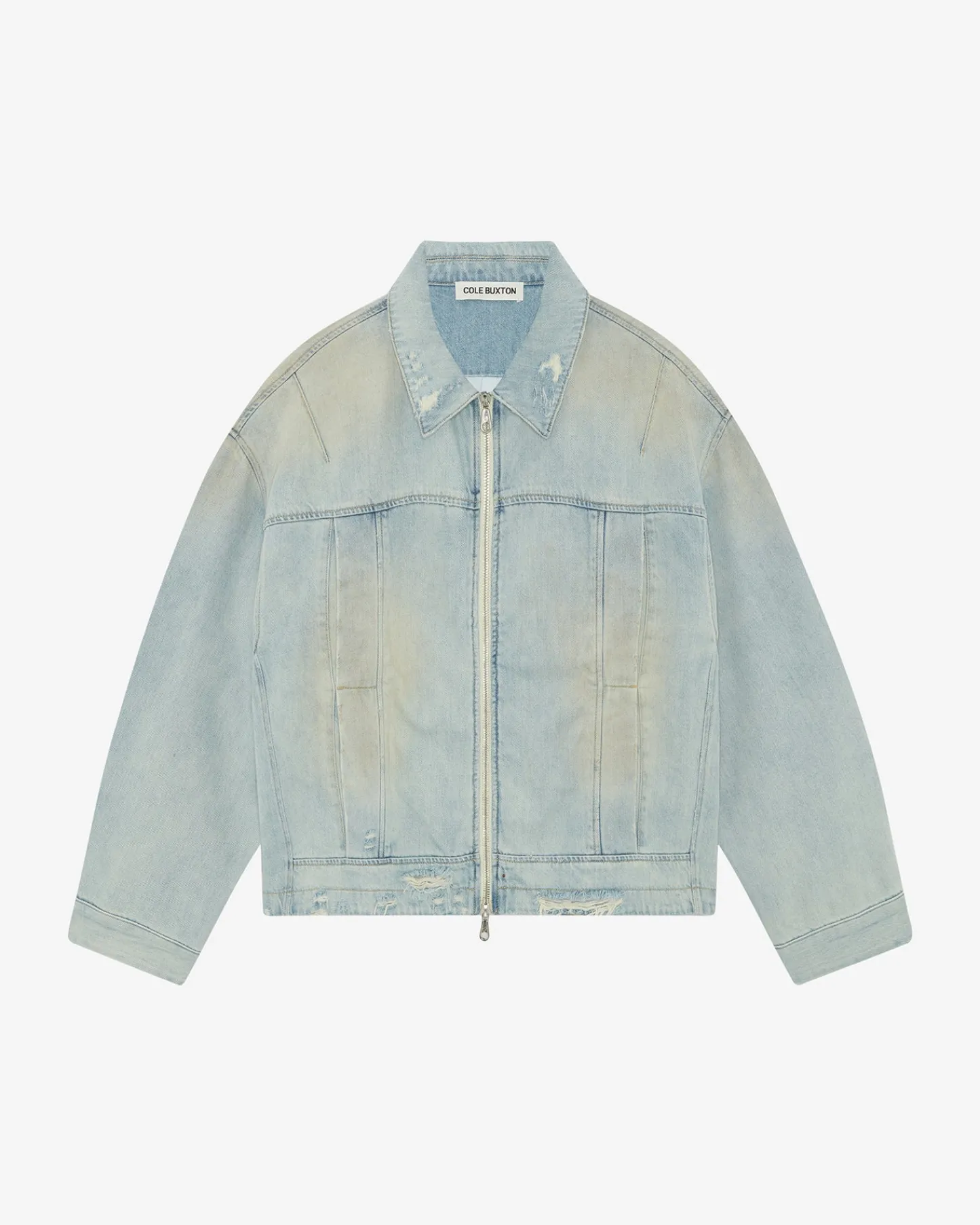Cole Buxton LIGHT WASH DENIM TRUCKER JACKET| Outerwear|Denim