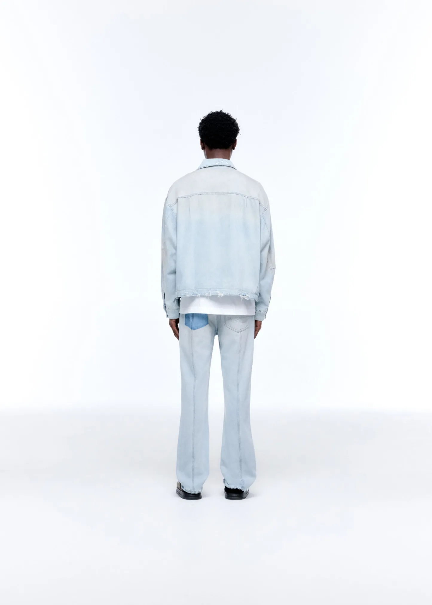 Cole Buxton LIGHT WASH DENIM TRUCKER JACKET| Outerwear|Denim