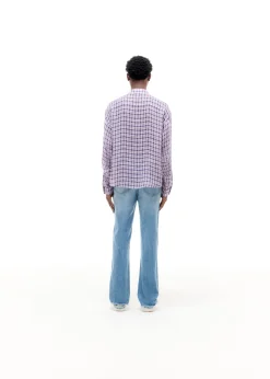 Cole Buxton LINEN FLANNEL ZIPPED SHIRT| Shirts