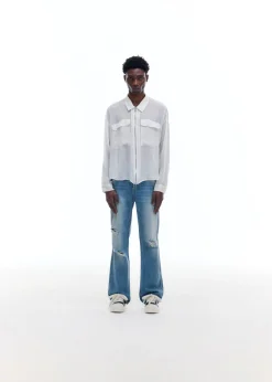 Cole Buxton VISCOSE ZIPPED SHIRT| Shirts