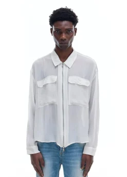 Cole Buxton VISCOSE ZIPPED SHIRT| Shirts