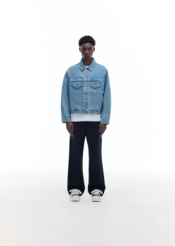 Cole Buxton WASHED DENIM JACKET| Outerwear|Denim