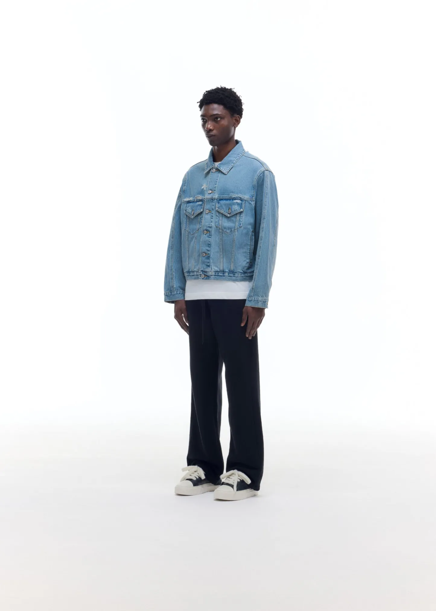 Cole Buxton WASHED DENIM JACKET| Outerwear|Denim